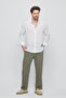 Men's Baggy Linen Pants with Elastic Waist - 5