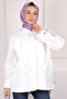 White Front Heart Ruffle Shirt