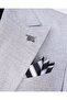 Italian Style Slim Fit Patterned Double Breasted Jacket Trousers Suit Gray T11799 - 4