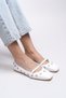 Thelmurn Women's Ballerinas 0012900 White Skin