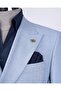 Italian Style Slim Fit Men's Double-Breasted Jacket Pants Suit Blue T12982 - 6