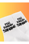Unisex Socks Lettering Colorful Comfortable Patterned Fun and Stylish Custom Designs White College Socks - 8