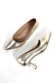 Kandy Gold Dore Evening Dress Shoes Short Heeled Stiletto