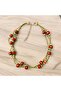 Women's Red Wooden Bohemian Necklace Handmade Bijouterie Gift Accessory - 2