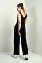 Women's Thick Waist Elastic Pocket Striped Palazzo Trousers - 4