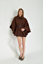 Brown Belted Trench Coat Poncho / Sevde Ugur - 6