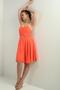 Women's Rope Strap Back Tie Front Window Lined Chiffon Short Flared Dress - 3