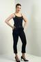Women's Belted Satin Trousers with Side Pockets and Stones - 3