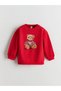 Red Bear Teddy Print Girls' Sweatshirt and Leggings 2-Piece - 2