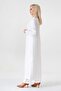 Long Tunic Linen Look with Hidden Placket - Ecru - 3