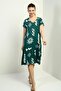 Ethnic Patterned Oversize Collar Dress - 2