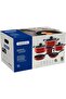 Since 1911, Made In Brazil - 9 Pieces Red Aluminum Cookware Set - 2
