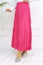 Elastic Waist Crinkle Skirt Fuchsia 3435 - 4