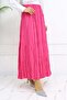 Elastic Waist Crinkle Skirt Fuchsia 3435 - 3