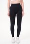 Alnus Model Knitted Fabric Firming Seamless Leggings for Daily Wear Black Color