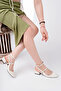 Genuine Leather Mary Jane Beige Women's Heeled Leather Shoes Trc-Mj05 - 2