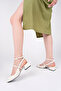 Genuine Leather Mary Jane Beige Women's Heeled Leather Shoes Trc-Mj05