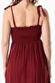 Strappy Voile Gülçimen Layered Asymmetrical Cut Summer Midi Dress Burgundy Brd - 4