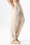Elastic Waist Double Pocket Striped Muslin Summer Trousers Striped Cream Çzglkrm - 3