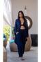 Navy Blue Muslin Triple Set - 2