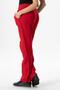 Muslin Waist Lace up Double Pocket Women's Summer Trousers Red Krmz - 2