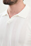 Striped Slim Fit Apaç Collar Men's Knitwear T-Shirt Ecru - 11534.25Y - 2