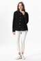 Long Sleeve Sign Pocket Detailed Muslin Summer Shirt Black Syh - 5