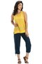 Sleeveless Poplin Zeyno Summer Blouse Yellow Yellow - 6