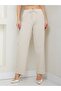 Slim Denim Linen Fabric Women's Pants - 5