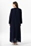 Long Sleeve Voile Ribbed Summer Robe Purple Purple - 2
