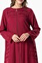 Long Sleeve Voile Ribbed Summer Robe Burgundy Brd - 3