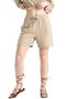 Pearl Laced Summer Muslin Shorts Mink Vzn - 4