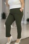 Full Lycra Without Closure Waist Elastic Double Crepe Fabric Large Size Pencil Pants - 6