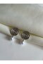 Pearl Detailed Dangle Metal Plate Women's Earrings - 4