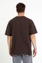 Men's Oversize Printed T-Shirt Dark Brown - 4