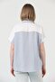 100% Linen Blue Striped Short Sleeve Shirt - 5