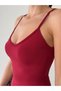 Women's Burgundy Strappy Sports Recovery Jumpsuit - 3