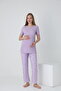 Short Sleeve Bottom Pajamas Printed Maternity and Maternity Pajamas Set Suitable for Breastfeeding