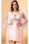 Women's Satin 6 Piece Lace Detailed Dowry Nightgown Set