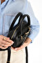 Black Women's Crossbody and Shoulder Bag 13X23 Size - 2