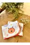 % Cotton Muslin Fabric Animal World Pattern 4 Pack Mouth Wipes - 2