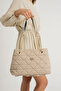 NBI BAGS Black Quilted 3 Compartment Zipper Closure Chain Strap Lined Handbag and Shoulder Bag