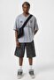 Printed Oversize Jersey T-Shirt Gray - 3