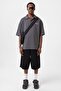 Polo collar Oversized t-shirt smoked - 3