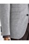 Italian Style Slim Fit Mono Collar Men's Single Jacket Gray T13348 - 6