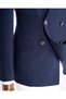 Italian Style Slim Fit Velvet Men's Single Jacket Navy Blue T13182 - 5