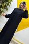 Women's Hijab Clothing Plus Size Solid Color Full Robe Dress - 2