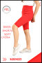 Red Biker Shorts High Waist No Show Stretchy Soft Lycra Soft Biker Basics - 5