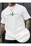 Men's 100% Cotton Bear T-Shirt for Summer, Casual Short Sleeve Round Neck T-Shirt, Men's Clothing