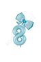 Renaissance Blue Number Bow Foil Balloon Set Age 8